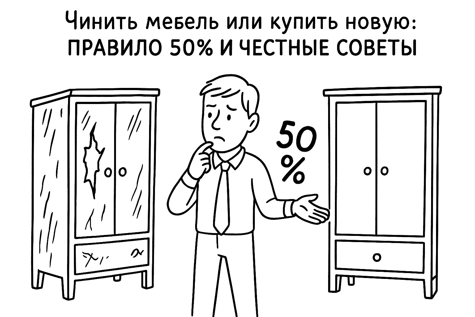 Чинить мебель или купить новую: правило 50% и честные советы